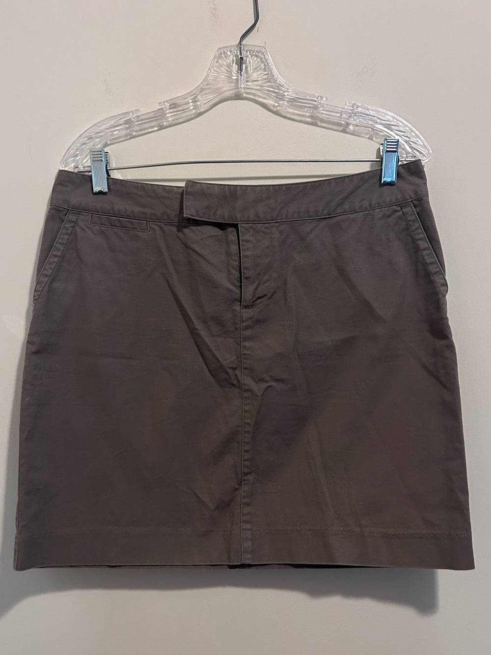 Banana Republic Olive-Tone Cotton Blend Stretch Skirt